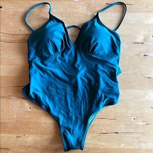 Cupshe Teal One Piece Swimsuit with Sweetheart Neckline